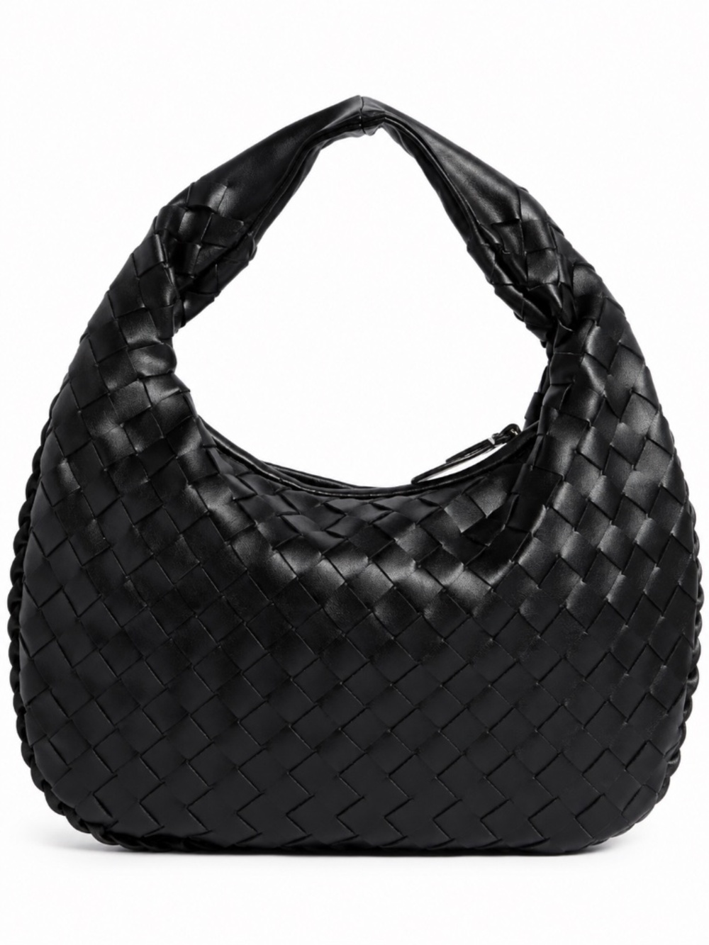 Urban Expressions Black Woven Hobo Shoulder Bag Purse